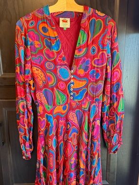 FARM Rio | Dresses | Farm Rio Blue Flowing Beauty Embroidered Long Sleeve  Midi Dress | Poshmark